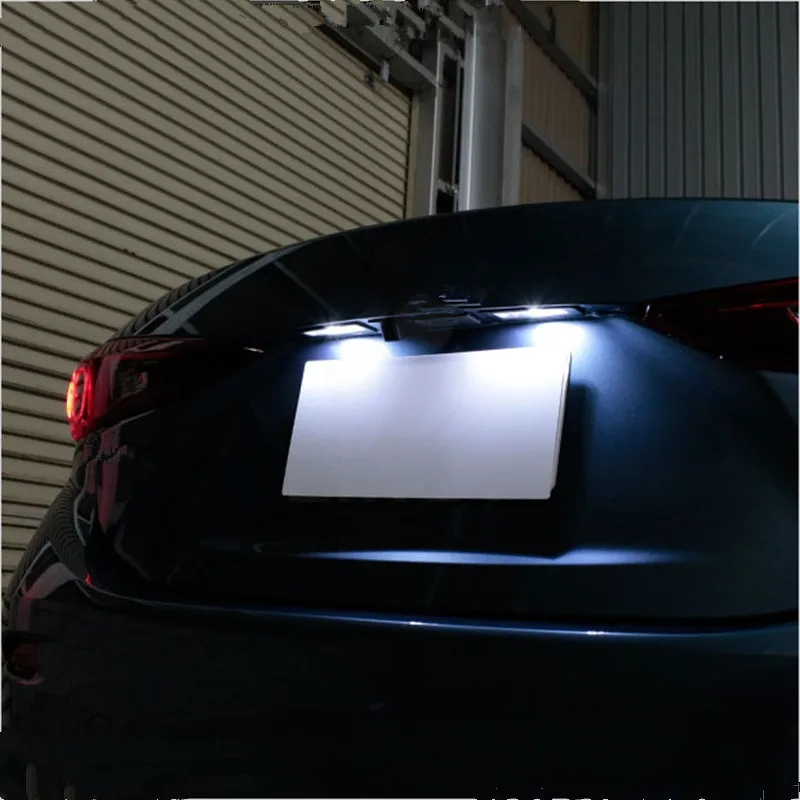Tcart 2pcs Auto LED Bulb Bright Car Led License Plate Light For Mazda