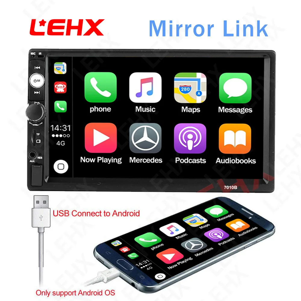 

LEHX 2 din car radio 7" HD Player MP5 Touch Screen Digital Display Bluetooth Multimedia USB SD 2din Autoradio Car Backup Monitor