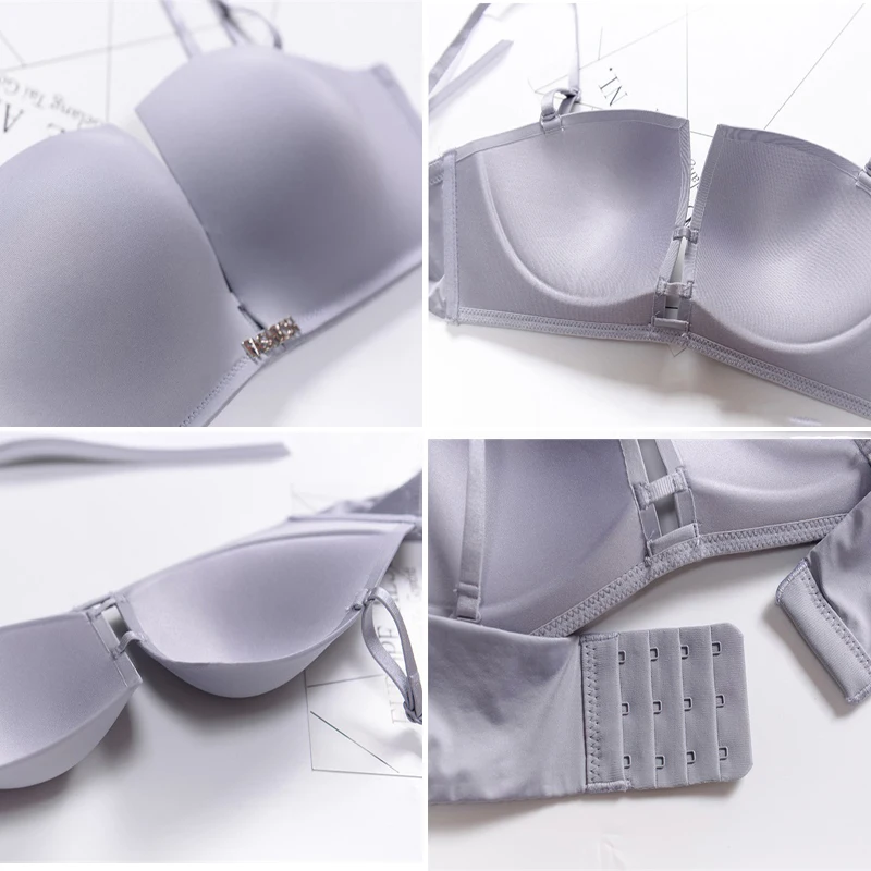Jerrinut Women Strapless Bra Push Up Seamless Bras For Women Strapless Push Up Invisible Bra Underwear Lingeries Brassiere 6