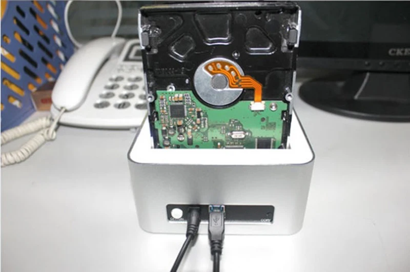Dual 2-bay hdd docking station sata to USB 3.0 6 TB  (15)