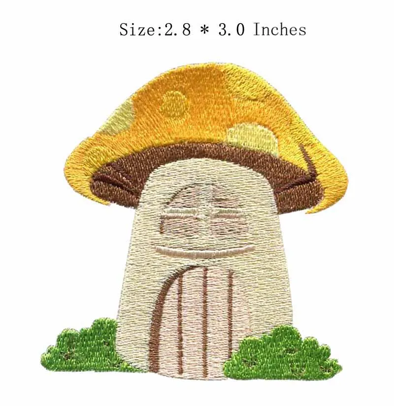 

Mushroom house 2.8"wide embroidery for show time/stage/distinctive
