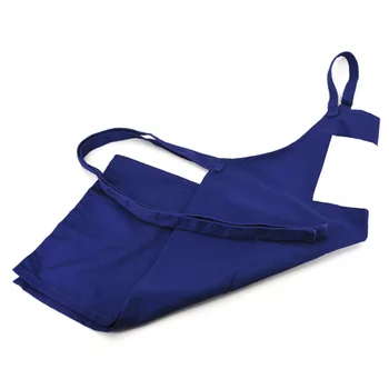 

10pcs/lot DIY Blank Adult Apron White Thick Polyester Kitchen Printed Logo Cooking Apron custom logo eco Aprons Blue