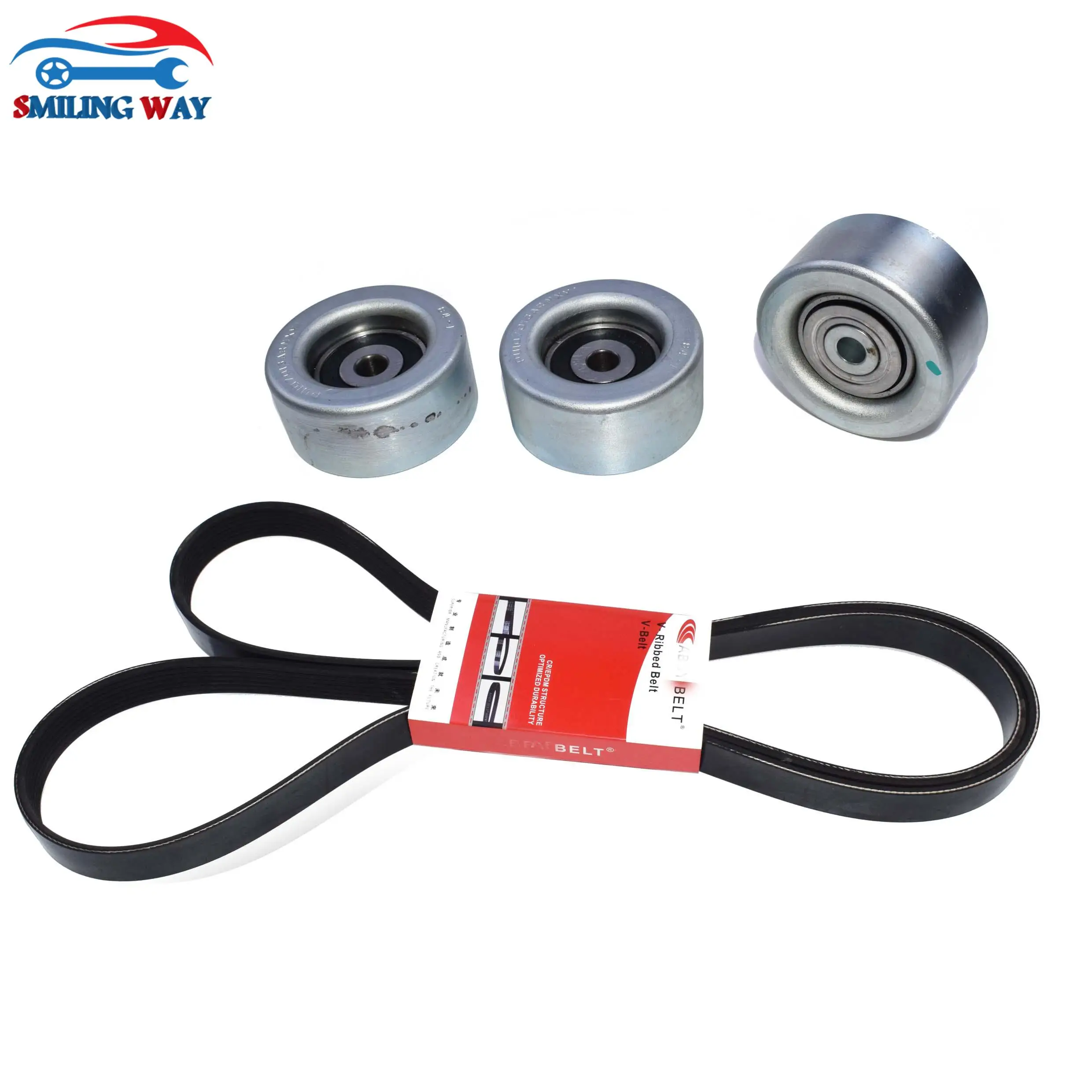 

SMILING WAY# Serpentine Drive Belt & Idler Pulley For Toyota Tacoma 4.0L 2005 2006 2007 2008 2009 2010 2011 2012 2013 2014 2015