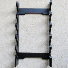 S0622 твердый черный горизонтальный дисплей настенный держатель стойки для катана меч 6 ярусов 1" X 24,2"