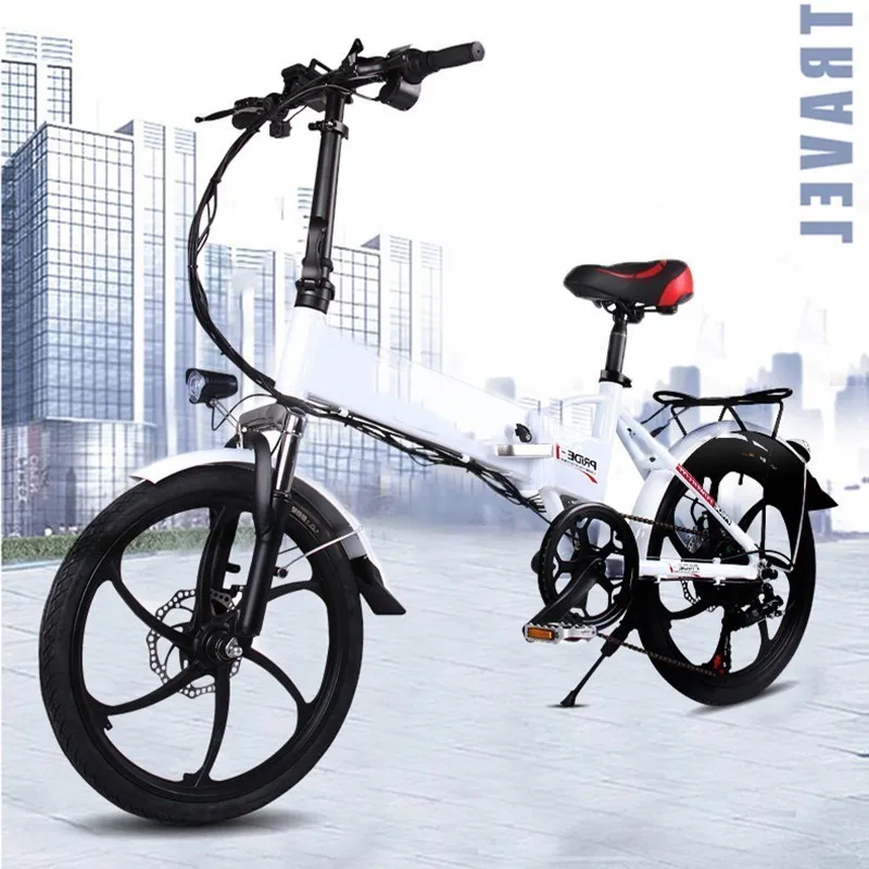 

LANKELEISI Fold Electric Power foldable Bicycle Lithium Battery Mini Adult Car charger folding road moutain bike Vehicle
