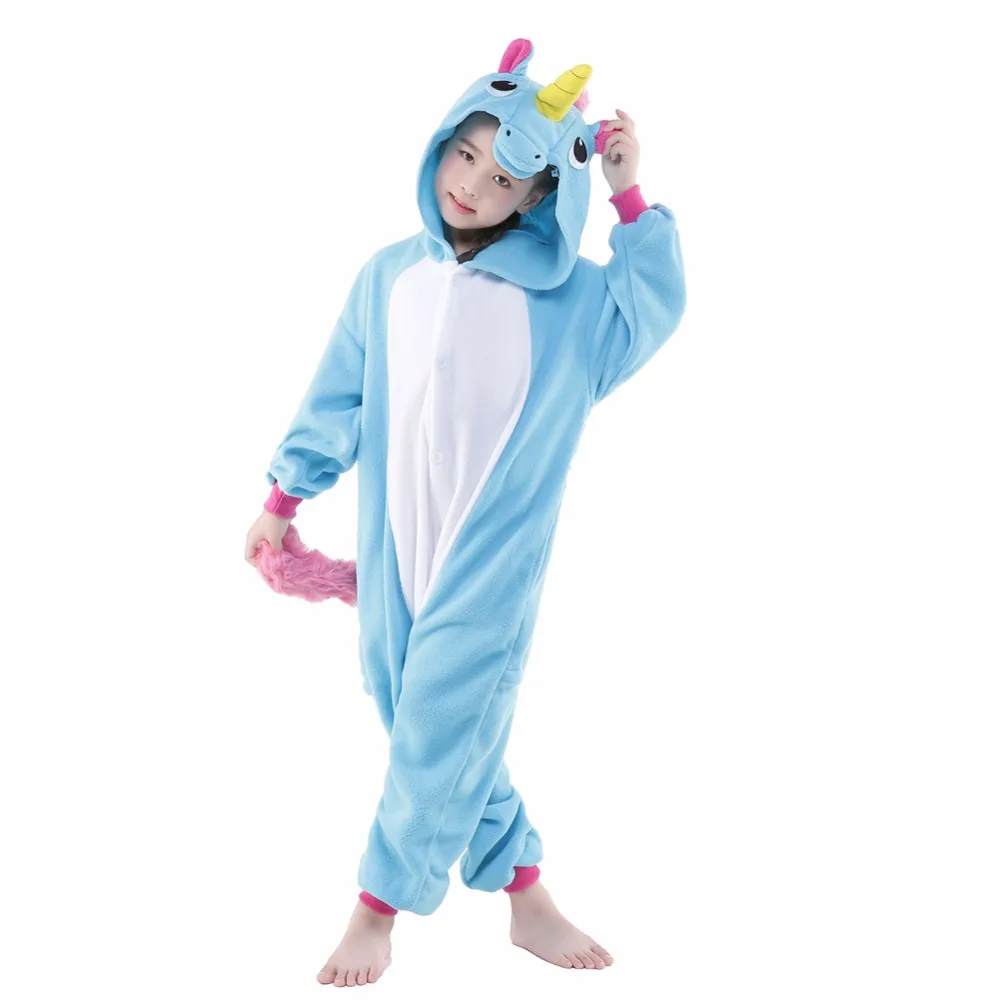 Pegasus Newcosplay Kartun Biru Piyama Anak Pakaian Tidur Lucu