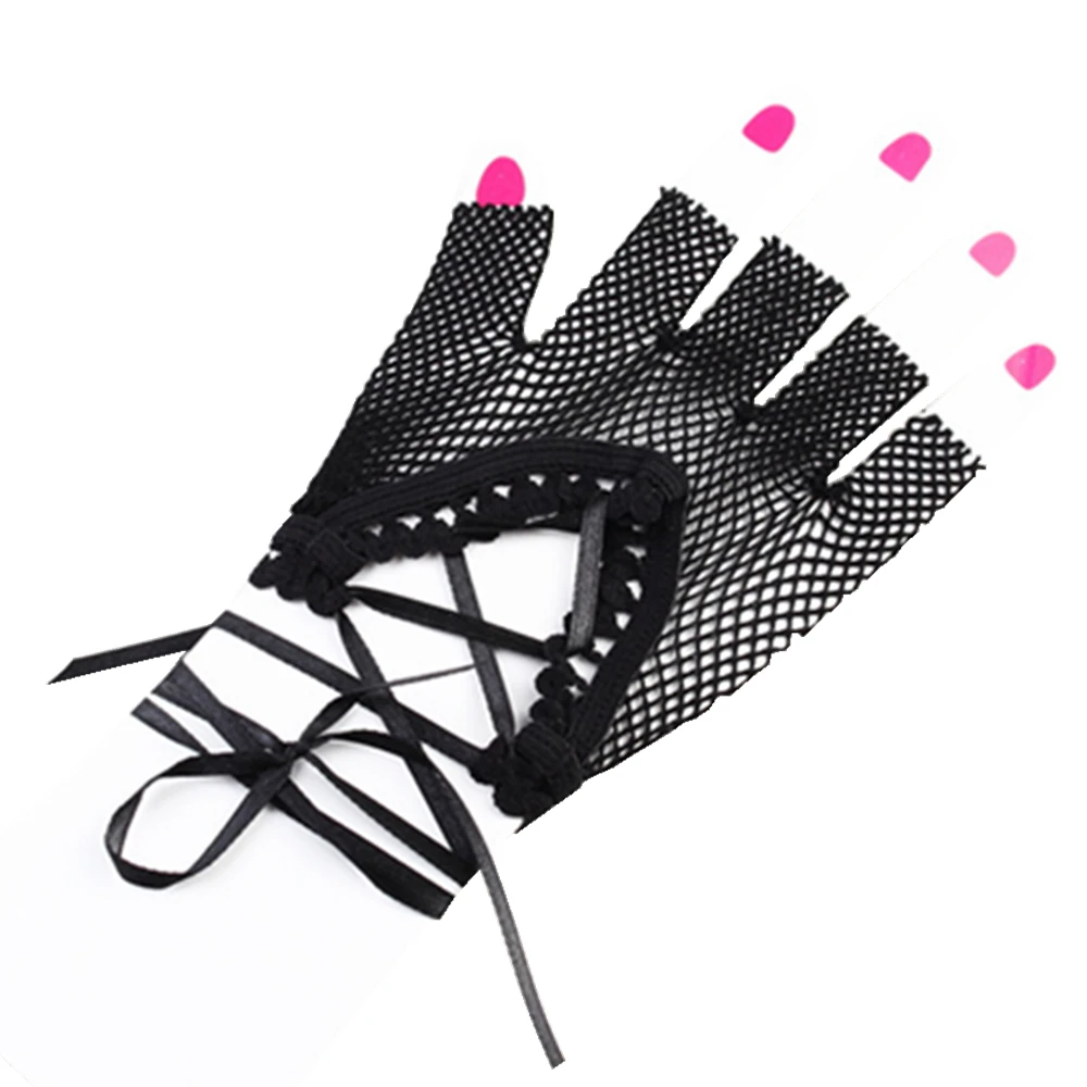 Buy Half Finger Hollow Lace Performance Gloves