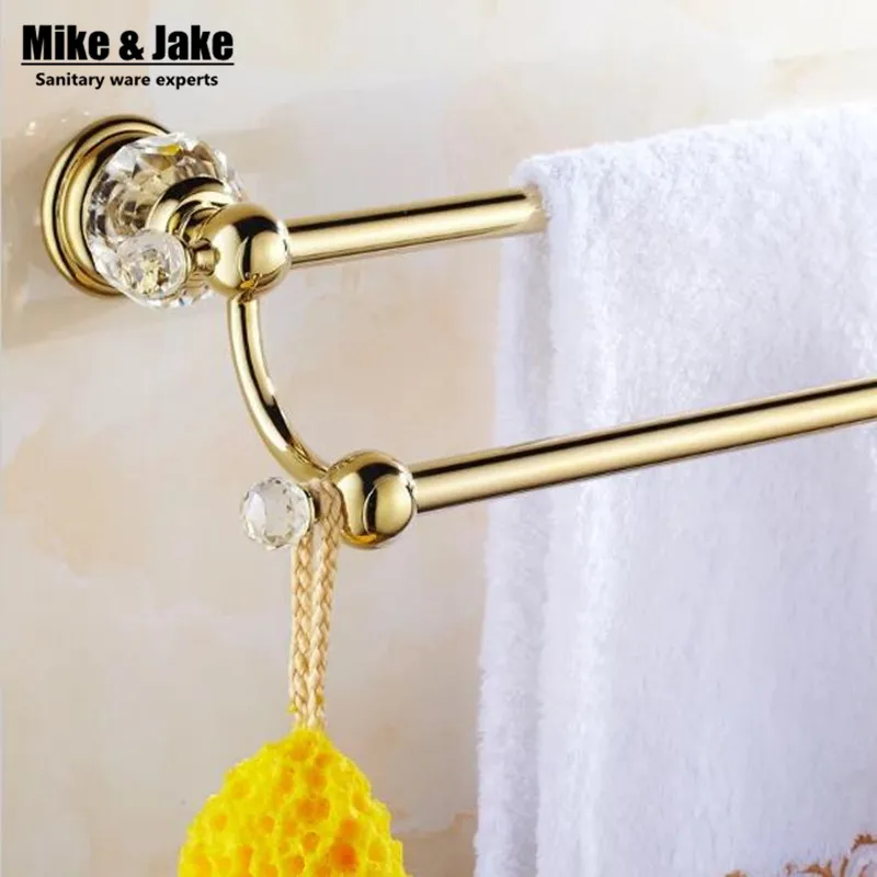 Buy 50cm Golden crystal double Towel Bar,Towel Holder