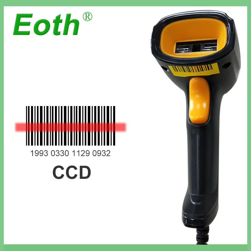 

CCD Barcode Scanner Portable 1D High Speed 280scan/sec Handheld Bar code Scanner Reader USB Wired Scan for POS System