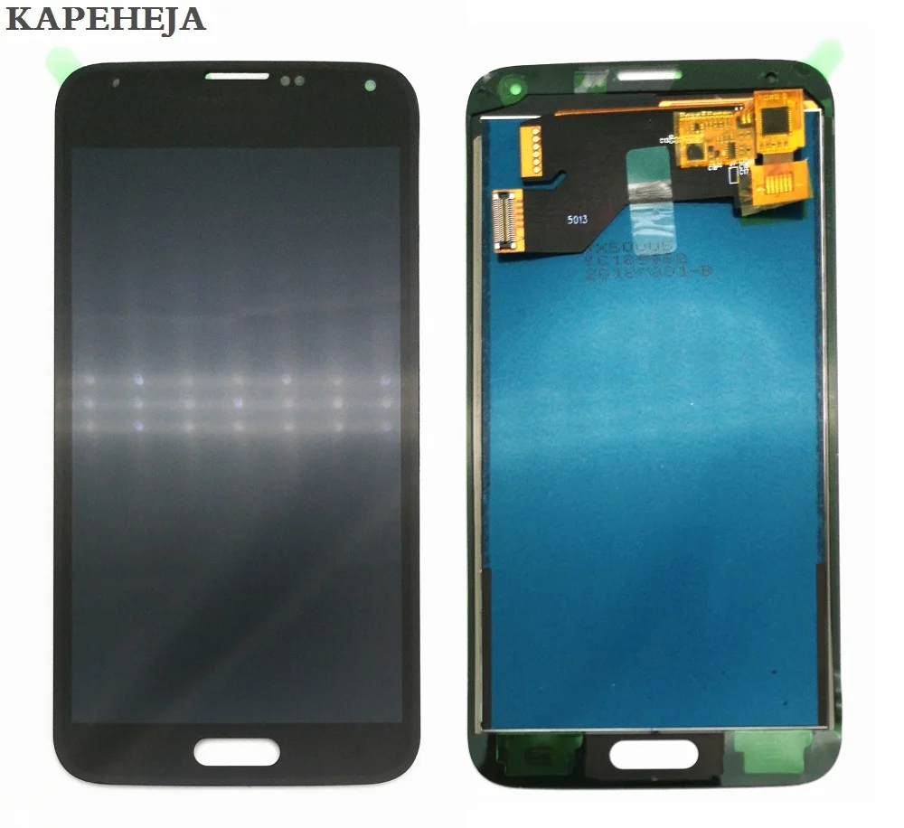 Skup Można regulować jasność LCD do samsunga Galaxy S5 G900 G900F G900A G900T G900I wyświetlacz LCD montaż digitizera ekranu dotykowego