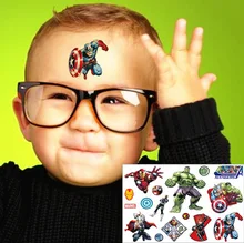 Superheros Union Child Love Temporary Body Art Toys, Flash Tattoo Sticker 17*10cm, Waterproof Henna Tatoo Birthday Party Gift