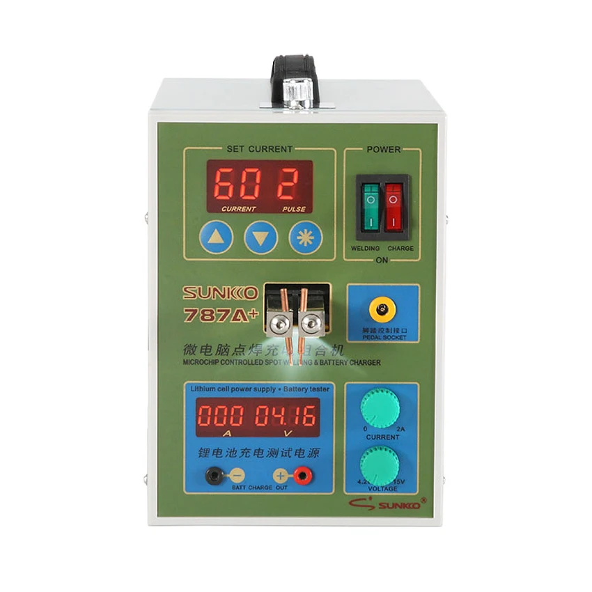 SUNKKO 787A+ 1.5KW Pulse Spot Welder For Battery Spot Welding Charging Test 18650 Lithium Battery Pack Welding Machine 220V Weld 4