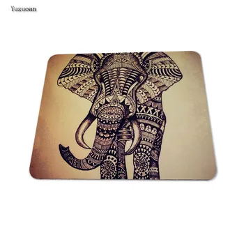 

Yuzuoan Elephant Vintage Pattern Style Anti-slip Mousepad Computer Mouse Pad Mat for Optal Trackball Mouse White Lockedge Mouse