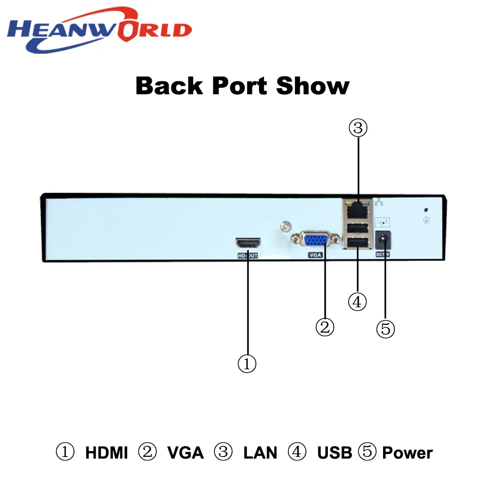 Видеорегистратор Heanworld super hd сетевая камера 16 каналов nvr p2p cloud h.265 + onvif система
