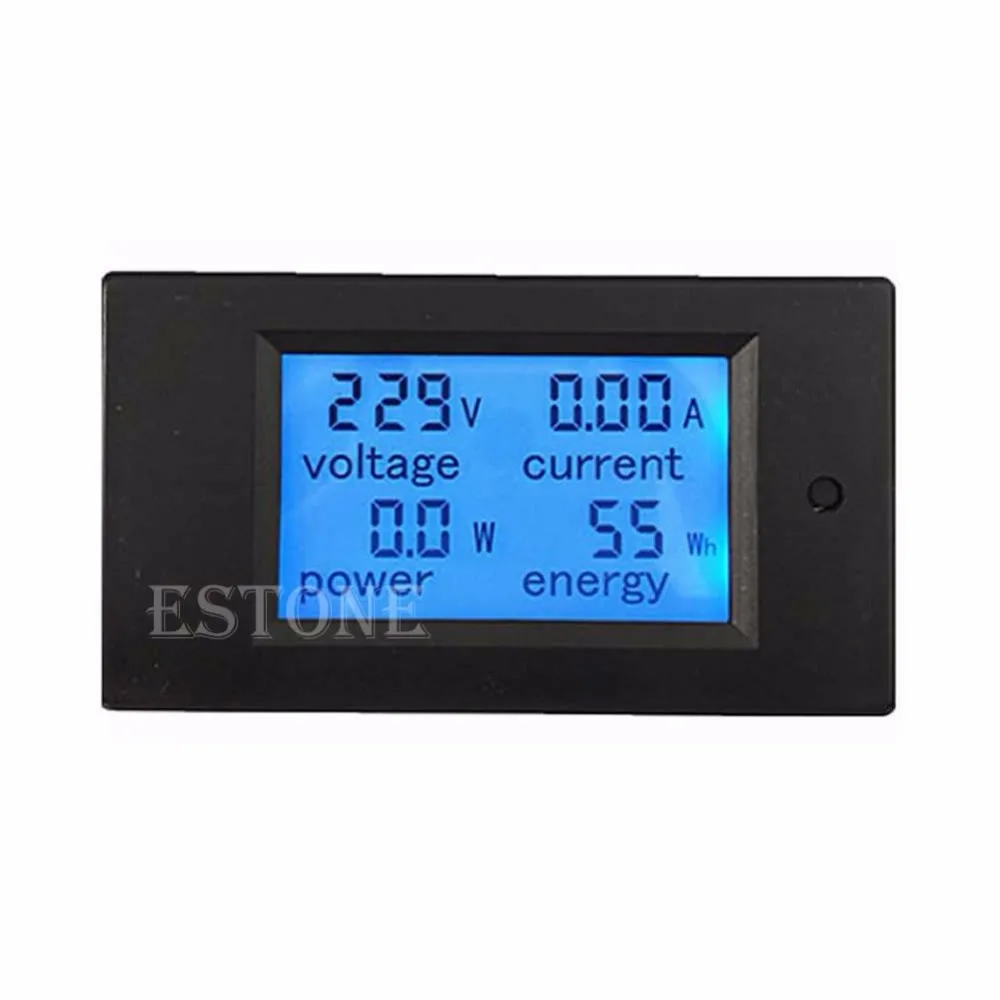 

Free delivery LCD Digital Wattmeter Volt Watt Power Ammeter Voltmeter AC 80-260V 20A Trajectory New 2017