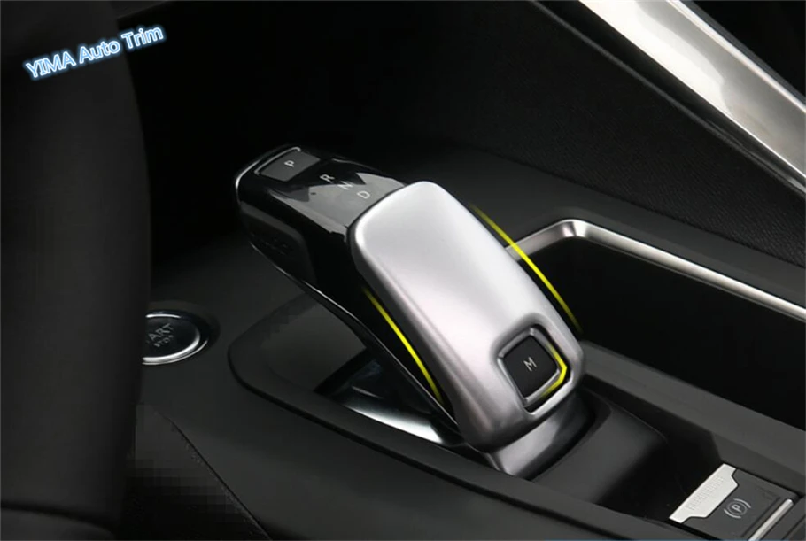 

Lapetus Auto Styling Gear Shift Stalls Gearshift Knob Stickers Cover Trim 1 Pcs / 2 Color For Peugeot 5008 GT 2017 2018 2019 ABS