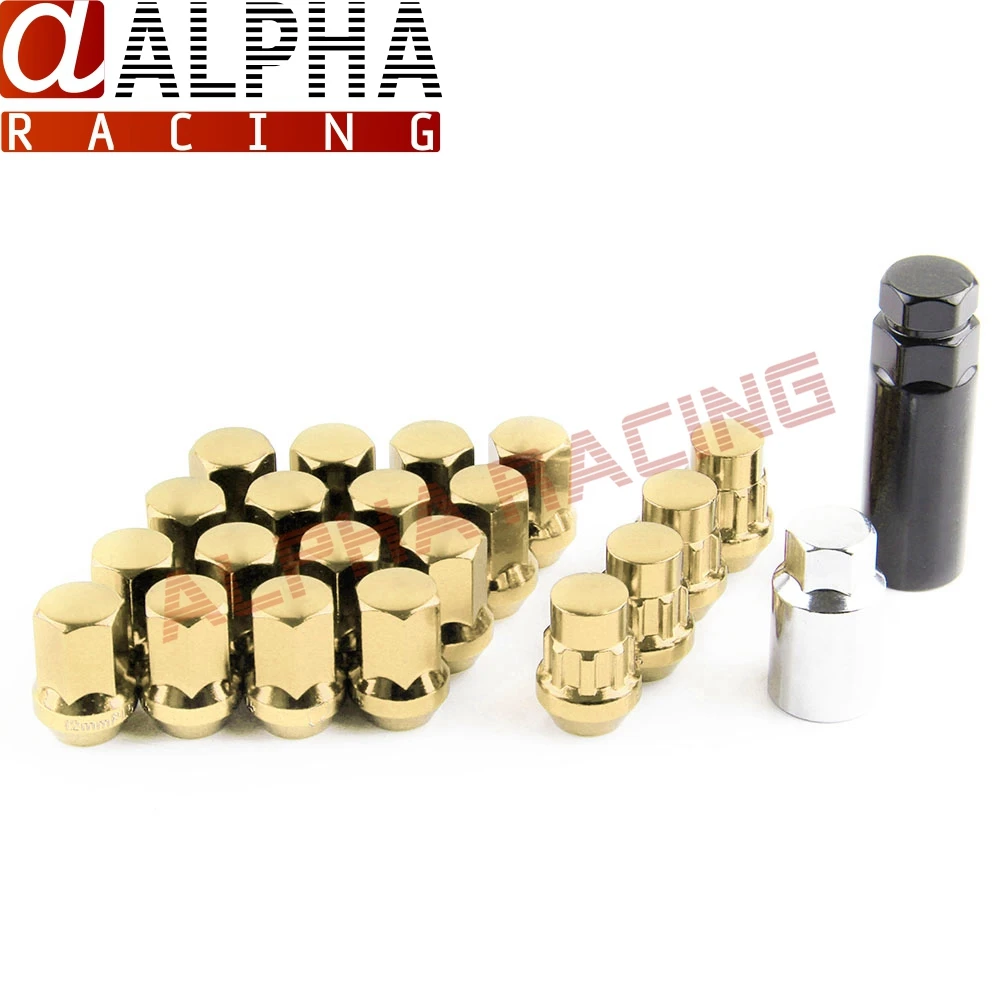 17 HEX 20 Pcs M12X1.5 WHEELS LOCK LUG NUTS For Hondanut fruitnuts