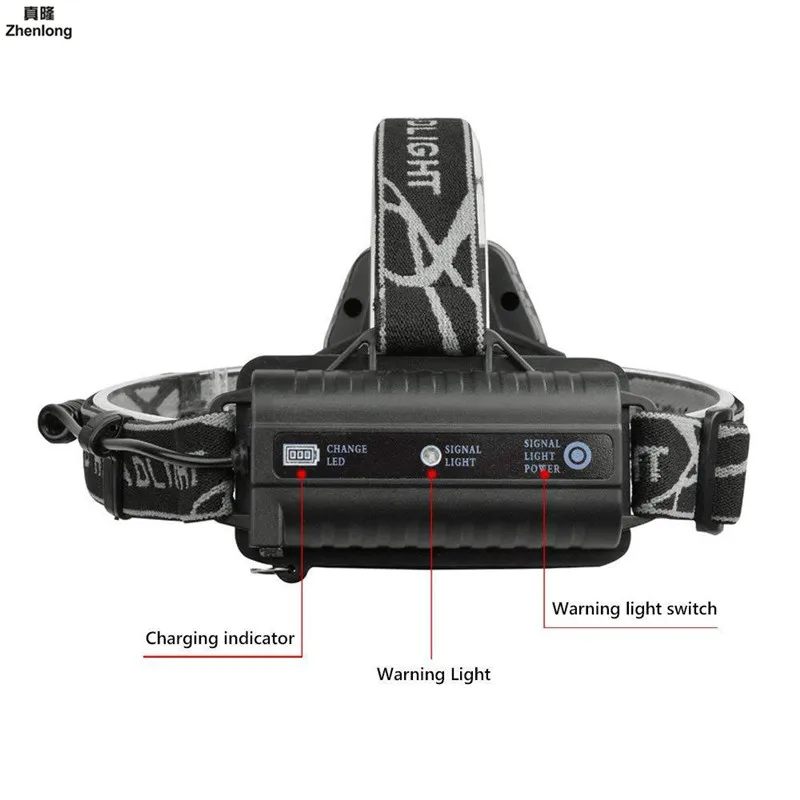 USB Перезаряжаемый CREE XML-5* T6 7 светодиодный налобный фонарь Многофункциональный Головной фонарь светодиодный светильник-вспышка Белый Синий головной светильник 18650 ночная рыбалка