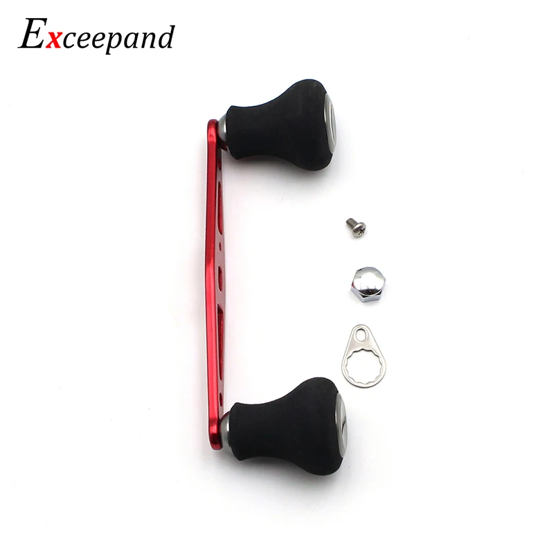 Exceepand Black Power Fishing Reel Grip for Abu Garcia Daiwa Low Profile Baitcasting Reel Baitcaster Repair Handle EVA Knobs