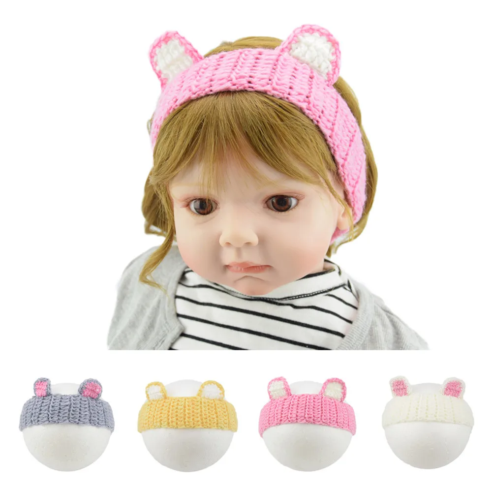 

Winter Cute And Novelty Baby Accessories Hair Cartoon Rabbit Ears Headbands For Girls Knitting Toddler Hair Accessories