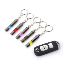 5 цветов, титановая черная отделка Авто Антистатическая сенсорная ручка, шестигранный стержень, брелок, кольцо для ключей, латунный стержень,, 1 шт