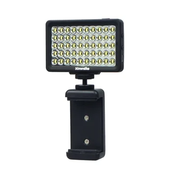 

Photography LED light 50Bulbs Multi-functional Video Light for Smartphone DSLR Cameras PAD Gopro w Built-in Battery Phone Holder