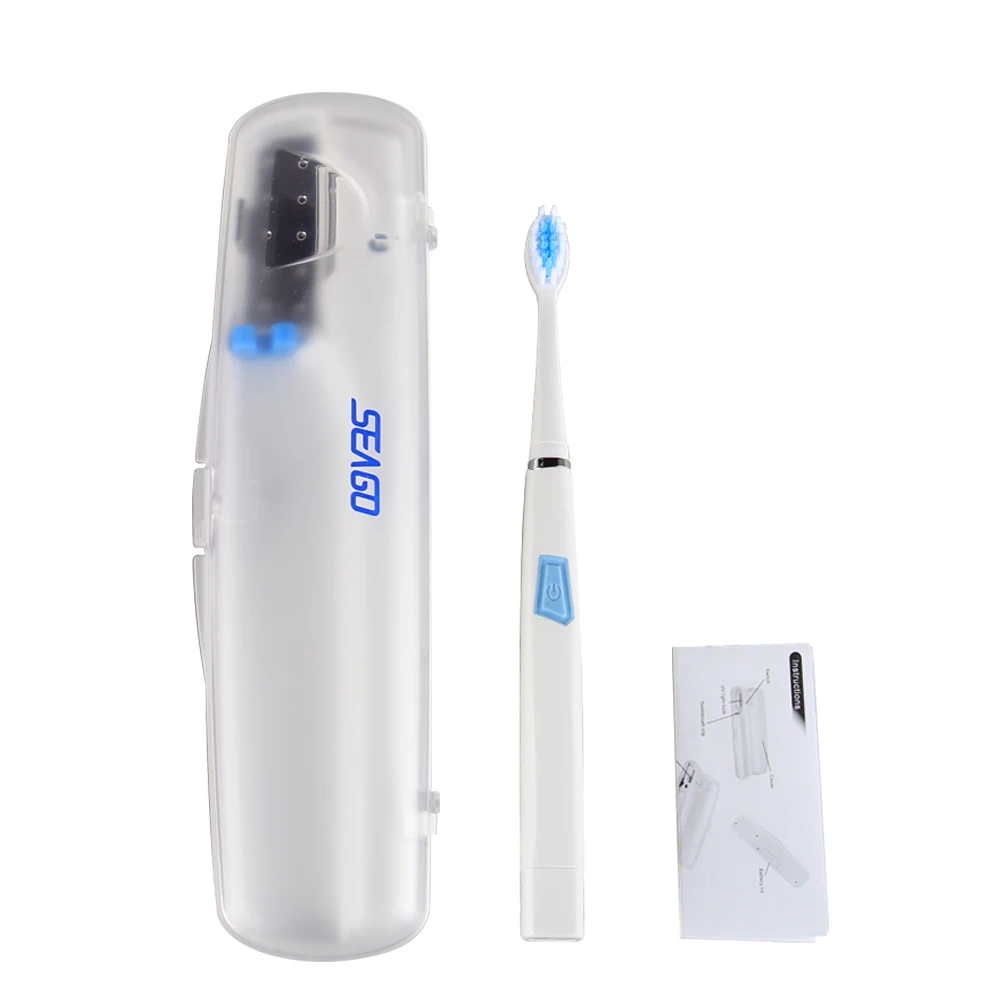 SEAGO Travel Electric Toothbrush with UV Sterilizer Case Battery Operated Toothbrushes+1pcs Replaceable Toothbrush Heads SG522 SEAGO Travel Electric Toothbrush with UV Sterilizer Case Battery Operated Toothbrushes+1pcs Replaceable Toothbrush Heads SG522