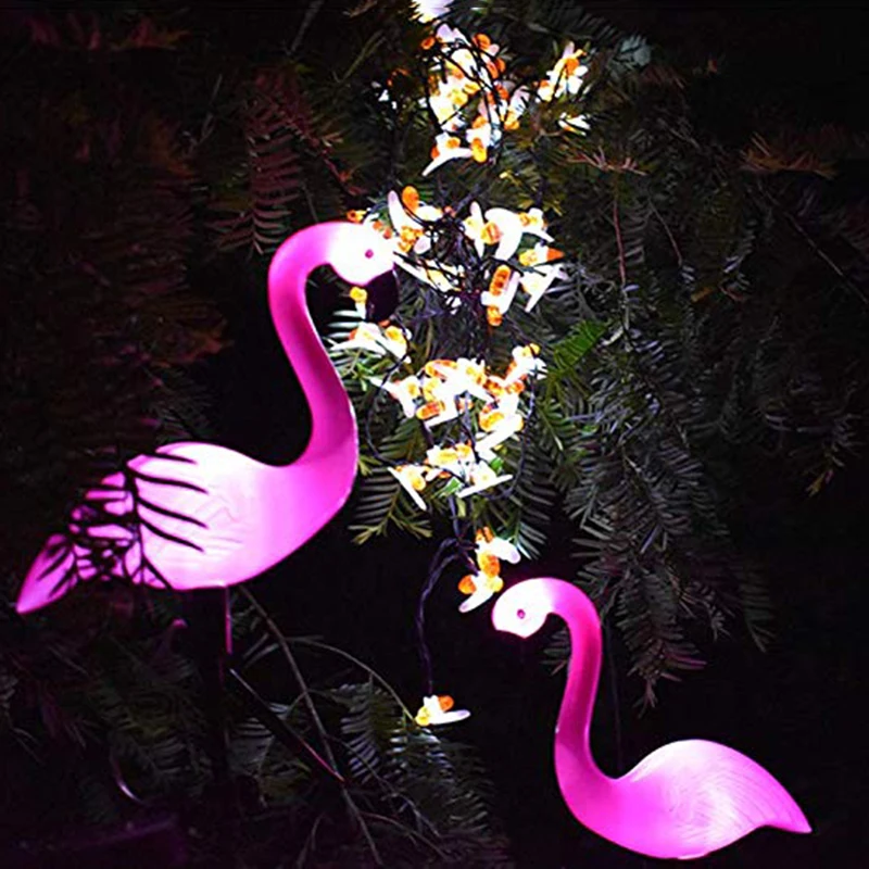 Solar Powered Flamingo Lawn Lamp Garden Decor Solar Lights Waterproof Led Light for Outdoor Garden Decorative Stake Lighting (6)