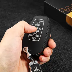 Ключи от машины брелок крышка для Ford Mondeo 2017 EcoBoost крышка ключа автомобиля держатель 2016 Натуральная Кожа