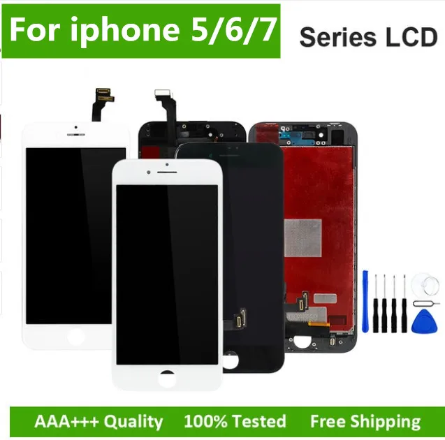 

Black/White Assembly LCD Display Digitizer for iPhone 6s AAA Quality LCD Touch Screen for iPhone 6 7 5s No Dead Pixel with Gifts