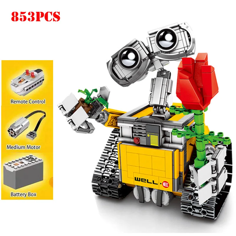 853pcs Remote Control Wall E Robot Figure Building Blocks Compatible Legoingly Technic Rc Creator Idea Bricks Toys For Children Buy At The Price Of 47 In Aliexpress Com Imall Com