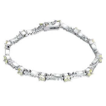 

New arrivals Charming chain Bracelet for girls white gold color setting AAA cz sweet style fashion jewelry Free drop shipping