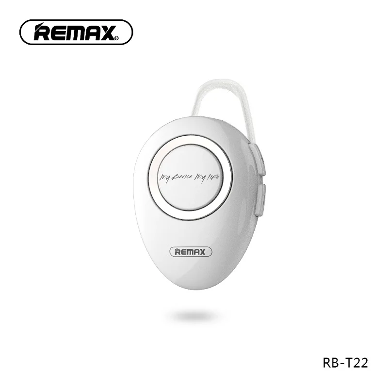 Новое поступление remax T22 мини беспроводные Bluetooth наушники V4.2 Автомобильная гарнитура с микрофоном для вождения автомобиля телефона спорта - Цвет: Белый