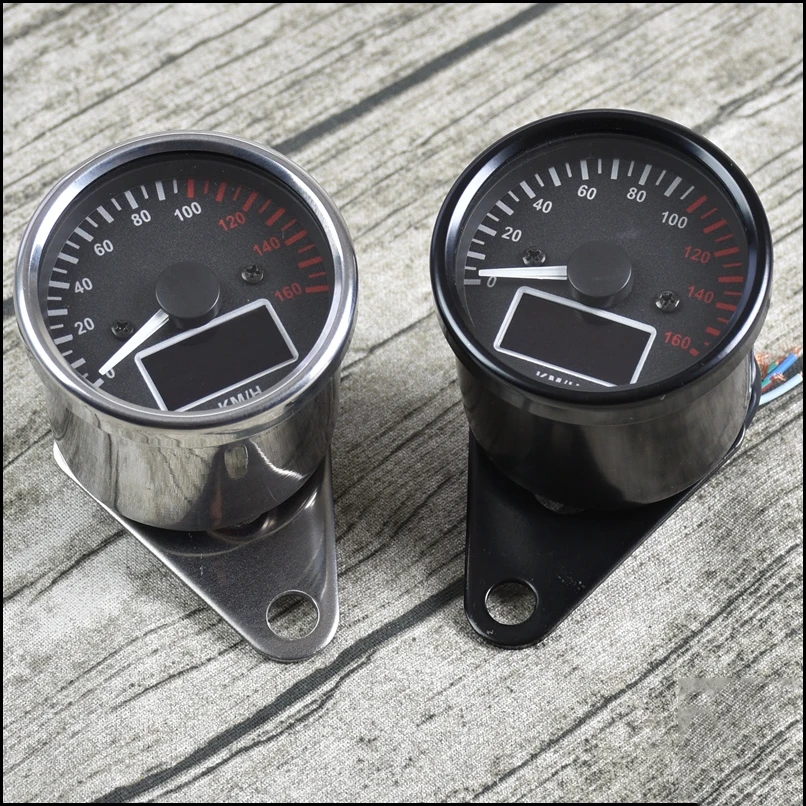 

Retro Motorcycle Cafe Racer Modified Universal Instrument LCD Screen&Pointer Type Mechanical Speedometer Odometer Instrument