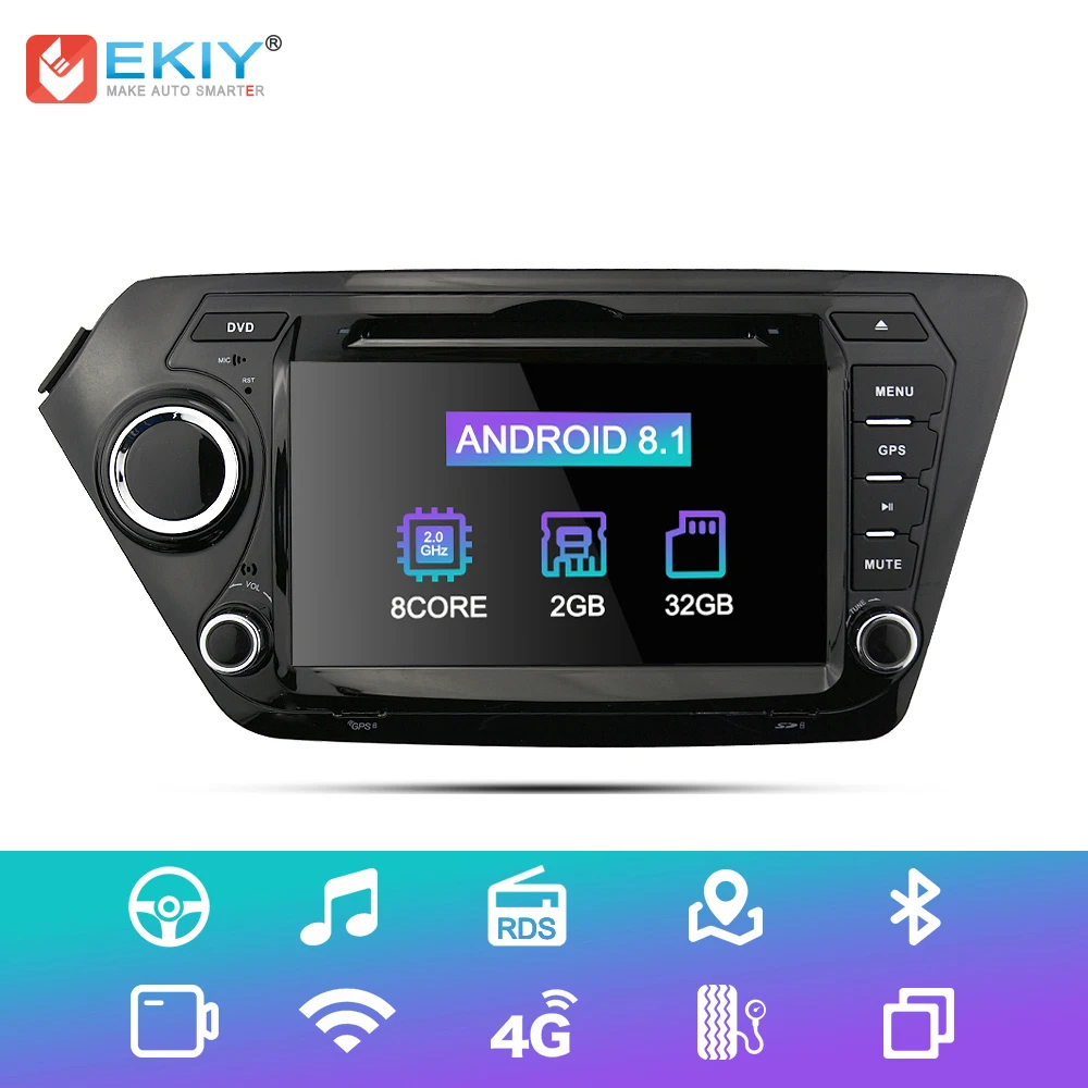 Sale EKIY Car DVD GPS Navigation Radio Stereo for KIA RIO K2 Android 8.1.0 WiFi 4G USB Octa Core 2G 32G Multimedia Player Head Units 0 Sale EKIY Car DVD GPS Navigation Radio Stereo for KIA RIO K2 Android 8.1.0 WiFi 4G USB Octa Core 2G 32G Multimedia Player Head Units 0