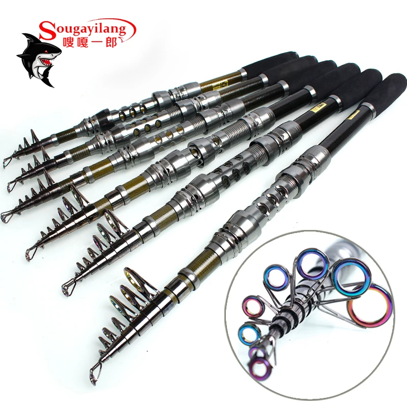 

HOT 1.8M -3.3M Portable Carbon Fiber Telescopic Fishing Rods Latest Design Strong Spinning Fishing Rod Poles for Sea Fishing