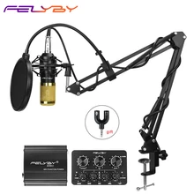 FELYBY bm 800 Profession Condenser Microphone For Computer Karaoke Video Studio Recording Mic Filter Phantom Power Sound Card цена FELYBY bm 800 Profession Condenser Microphone For Computer Karaoke Video Studio Recording Mic Filter Phantom Power Sound Card цены онлайн
