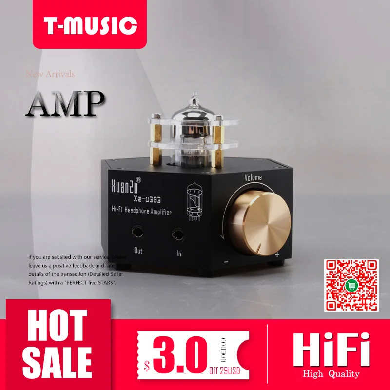 

XuanZu Xz-U303 Hifi Class A 6N3 Vacuum Tube Amplifier Stereo HiFi Earphone Pre-Amp
