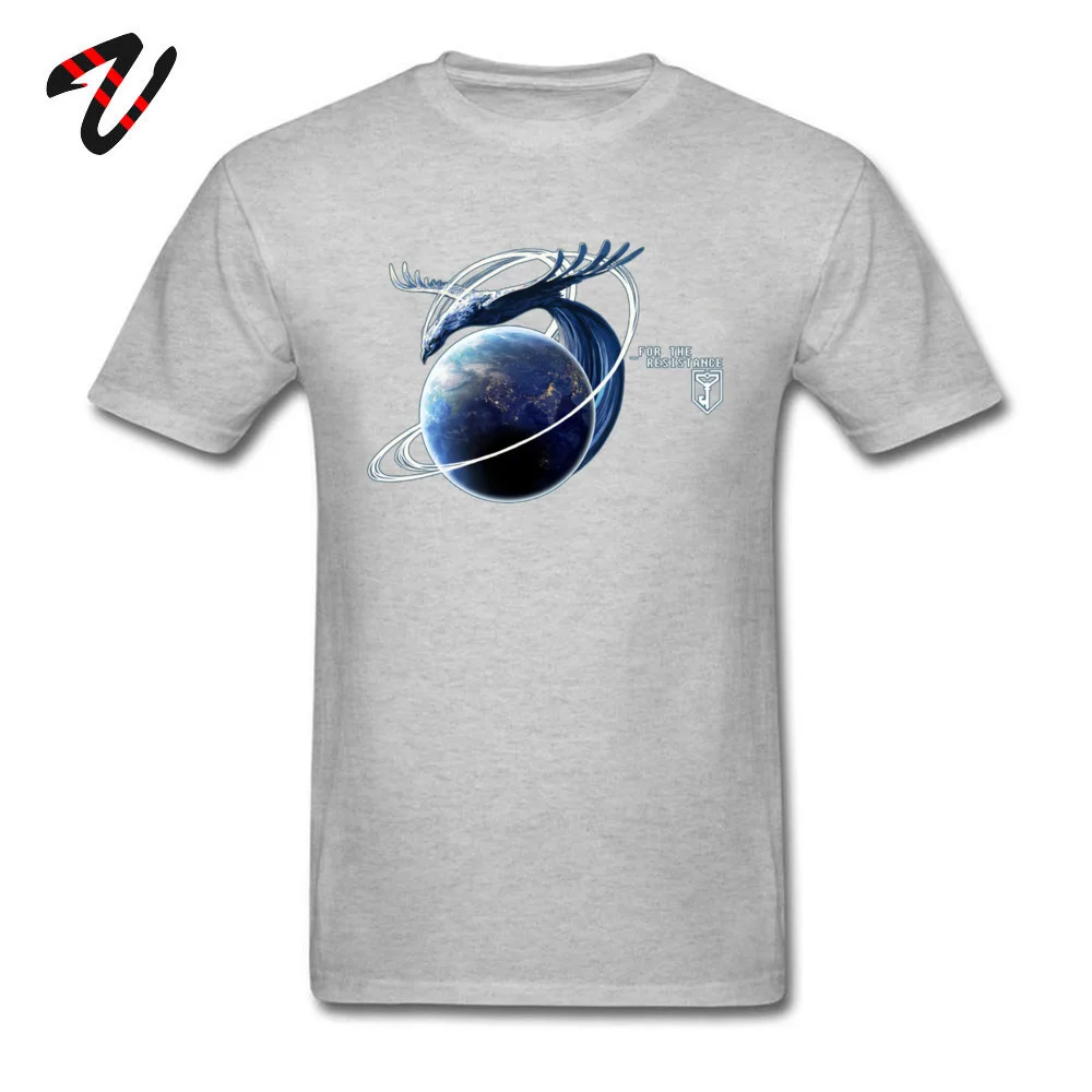 Resistance Phoenix Ingress T Shirts for Men Family Summer Autumn Tops Tees Short Sleeve Fashion Tee Shirt O Neck 100% Cotton Resistance Phoenix Ingress 18280 grey