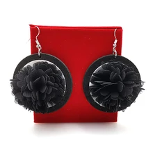 YD&YDBZ Black Flowers Drop Earrings For Women Fashion Jewelry Bohemia Birthday Gift Girl A Pair Earrings Handmade Earring Cute pair of cute kitten earrings for women