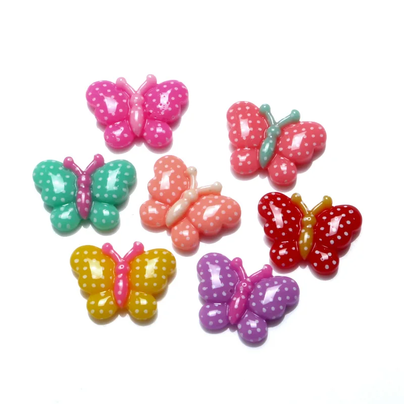 

50Pcs Mixed Butterfly Resin Decoration Crafts Beads Flatback Cabochon Scrapbooking DIY Embellishments Kawaii Diy Accessories
