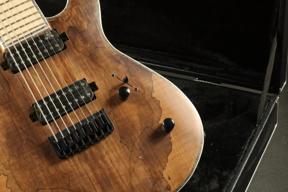 Spalted maple top neck через тело 8 струнная электрогитара гарантированное качество