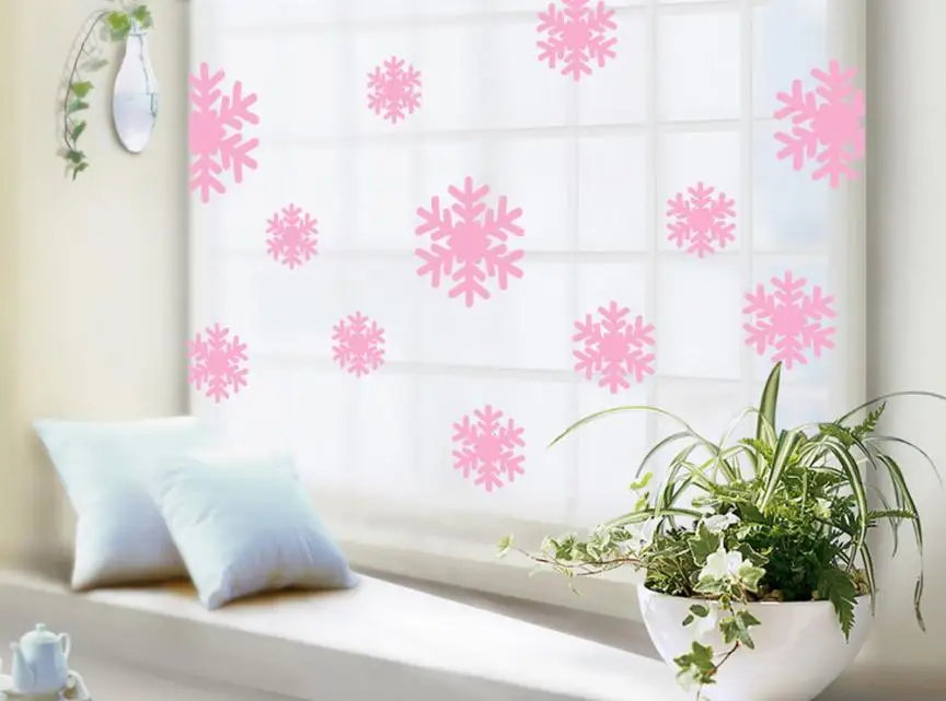 Home Decor New Wall Sticker Frozen Snow Flakes Vinyl Art Wall Quote Decal Sticker Removable wall sticker Home Deco mirror AU2
