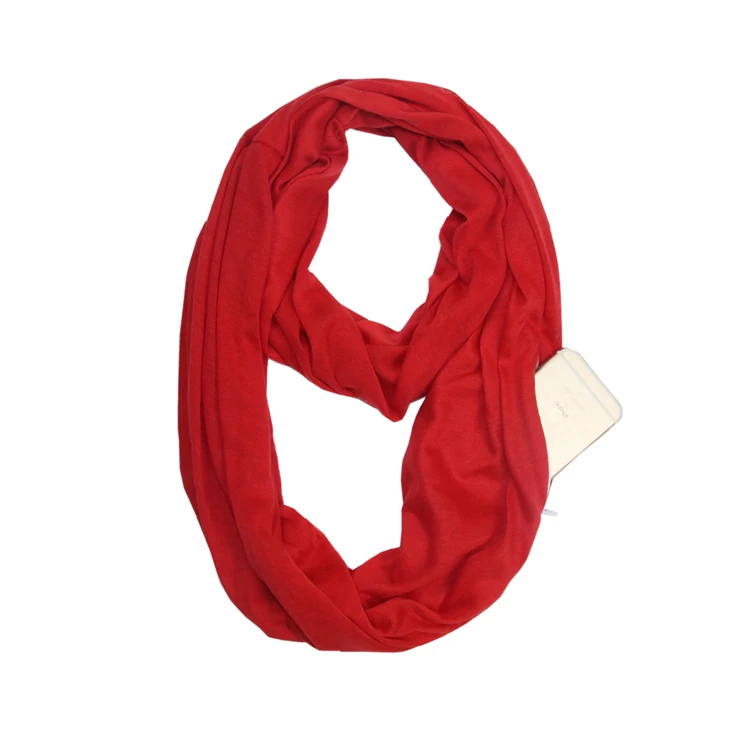Женский потайной карман с молнией бесконечное кольцо шарф в богемном стиле с принтом шарф модное кольцо зимний женский шарф - Цвет: C302