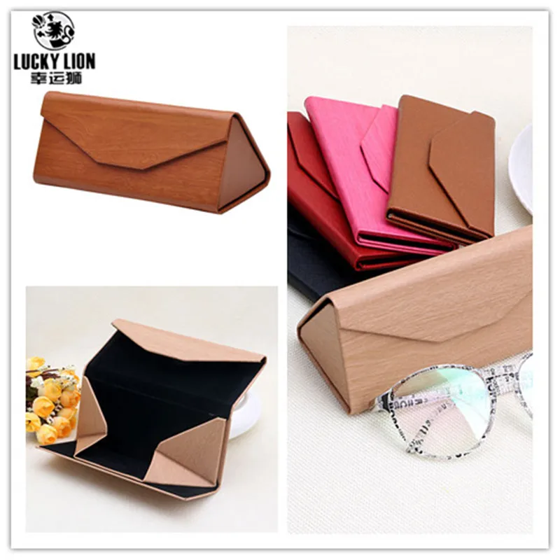 High Quality 1PC Solid Color Handmade Unisex Glasses Case Folding