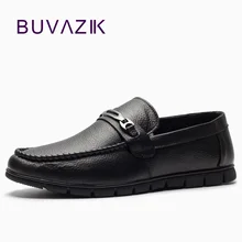 BUVAZIK/ г. повседневная мужская обувь из натуральной кожи Удобные мужские лоферы из мягкой кожи модная мужская обувь на плоской подошве без шнуровки