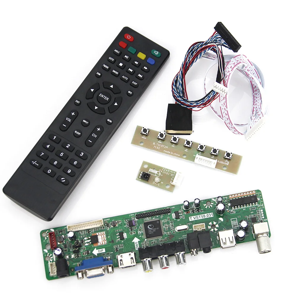 T.VST59.03 для LTN101NT02 B101AW03 плата драйвера ЖК/светодиодного контроллера (TV + HDMI VGA CVBS USB)