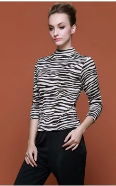 

Han version of the fashion silk knitted T-shirt with a long sleeve silk new