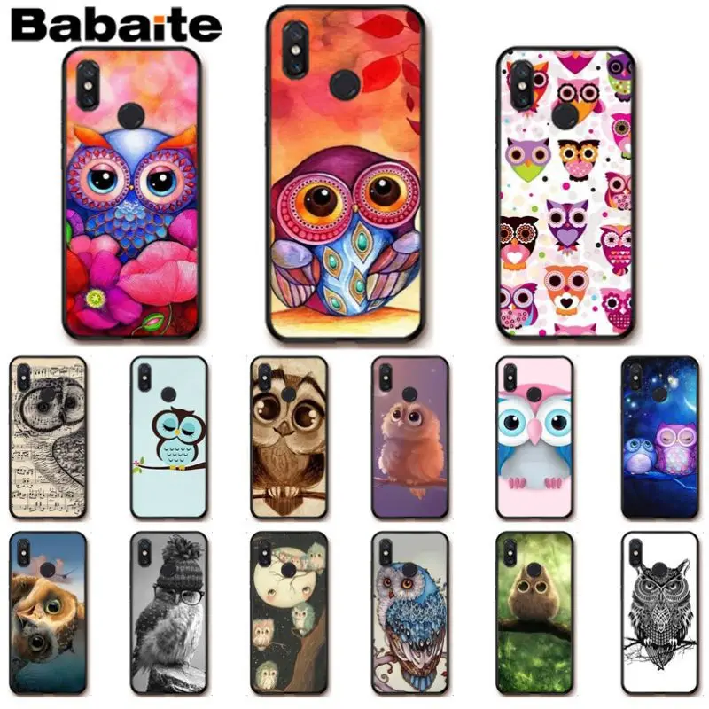 

Babaite colorful the best one of owl black Phone Case Cover Shell For xiaomi mi 8se 6 mi8lite note2 note3 mix2 max2 max3 funda