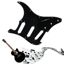 1 unid 3ply Guitarras pickguard Scratch Plate para Fender Strat partes Perla Negro Guitarras piezas